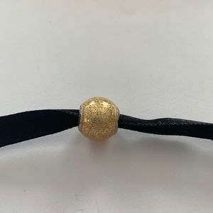 Pandora Gold Glitter Bead
